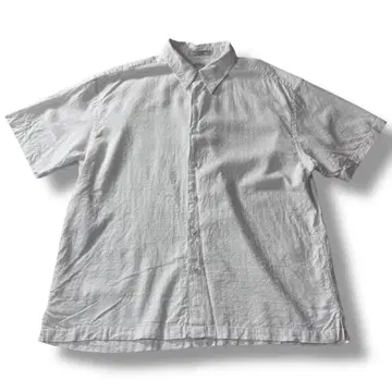 90s 구제 의류 린넨 레이온 셔츠 화이트 흰색 셔츠 화이트 반팔 셔츠
