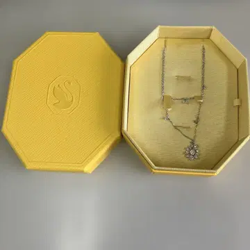 스와로브스키 이중 목걸이 미사용 새상품