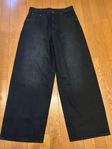 배기핏 블랙 데님 38