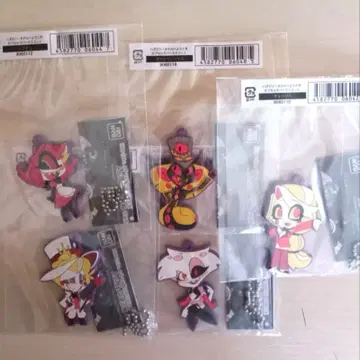 해즈빈 호텔 캡슐 러버 마스코트 바기 5종