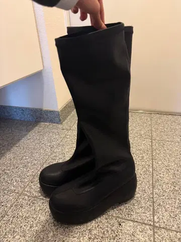 chico 블랙 롱 부츠 통굽