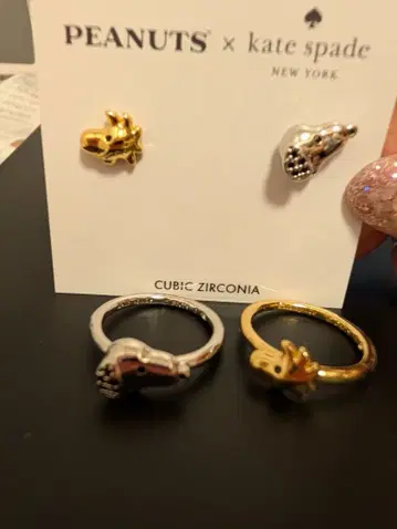 PEANUTS x kate spade 귀걸이(양쪽 귀용)&반지