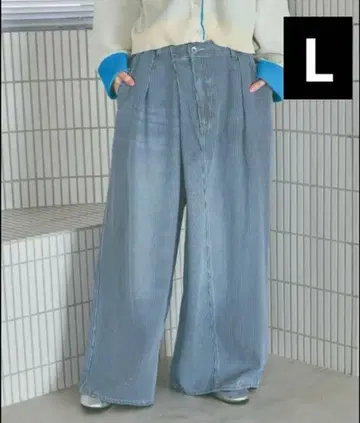 니코앤드 리메이크 배기 데님 팬츠 L