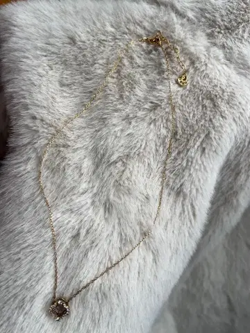 스와로브스키 목걸이 골드 플라워 모티브 고급 디자인