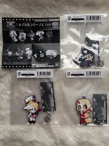 해즈빈 호텔에 오신 것을 환영합니다 캡슐 러버 마스코트 3개