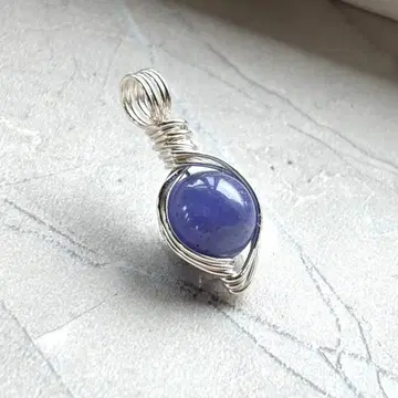 탄자나이트 펜던트 탑 와이어 랩