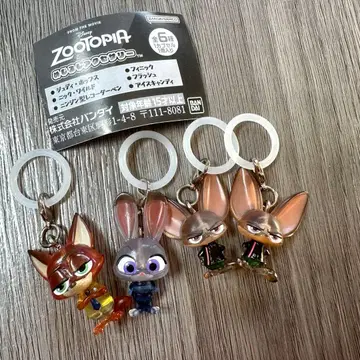 가챠 캡슐 토이 주토피아 메지루시 액세서리 4종