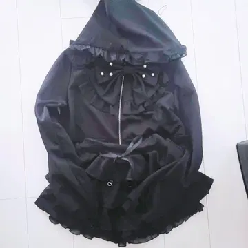 MARS 리본 달린 요크 숏 후드티 베리베리 숏 프릴 치마바지