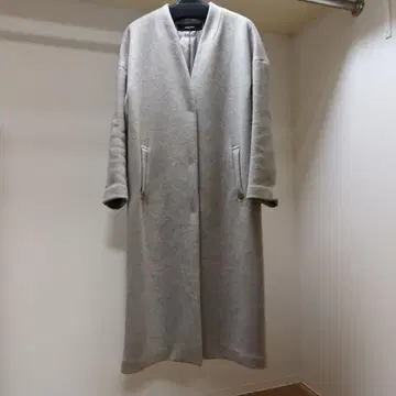 JOURNAL STANDARD 슈퍼140 비버 V넥 코트 그레이