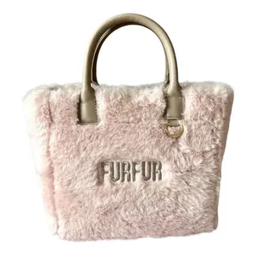 FURFUR 핑크 퍼 토트백