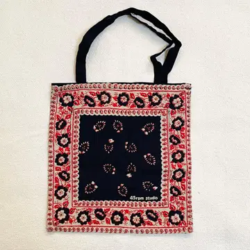 45R 45rpm 반다나 토트백 인디고 네이비 나염 데님