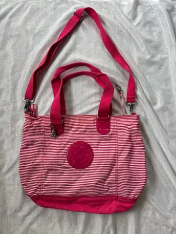 Kipling 스트라이프 핑크 숄더백 토트백