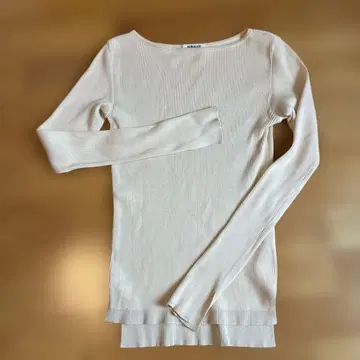 AURALEE 론 헤르만 기가 보트 립 티셔츠 크림 사이즈 0