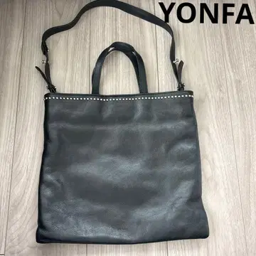 YONFA 요나파 스터드 토트 백 가죽