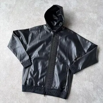 1PIU1UGUALE3 SPORT 합성 가죽 후드티 LS020