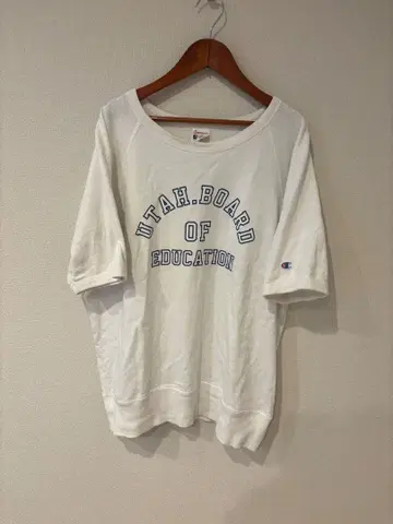 챔피언 런택 복각 반팔 맨투맨 3단 얼룩 프린트 XL 사이즈