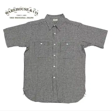Warehouse 깅엄 체크 반팔 셔츠 40