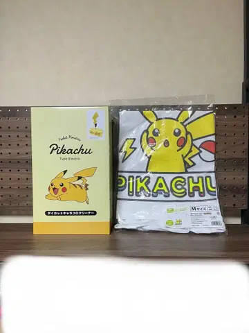 피카츄 캐릭터 롤 클리너 티셔츠 M 사이즈 화이트 묶음 판매