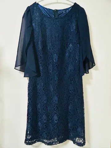 [로얄] 네이비 레이스 쉬폰 드레스 XL 브라이덜 파티