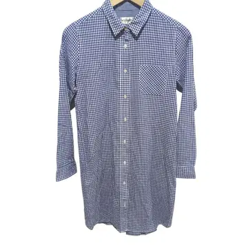 [ 새상품급 ] 맥레거 깅엄 체크 롱 셔츠 L 튜닉 기장 겉옷