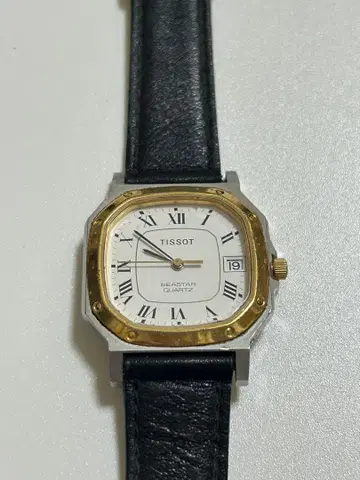 TISSOT 쿼츠 손목시계 화이트/골드/블랙