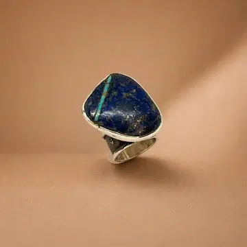 D-1 | Natural Stone Ring | 깊은 파랑과 수호의 조화