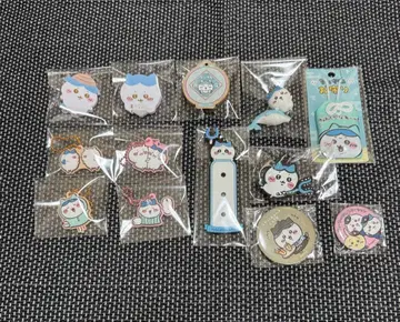 치이카와 하치와레 키링 클립 캔뱃지 부적