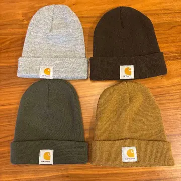 Carhartt 브라운 니트 모자 비니 4개 세트