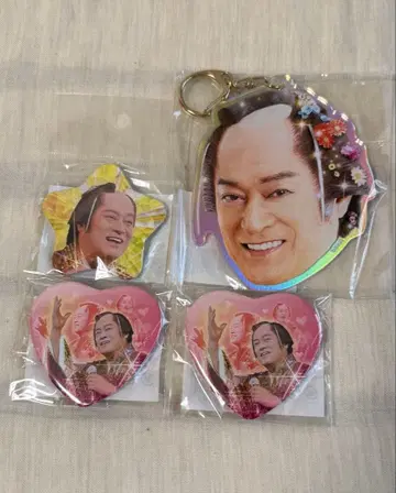 마츠켄 삼바 카페 키링 캔뱃지 세트