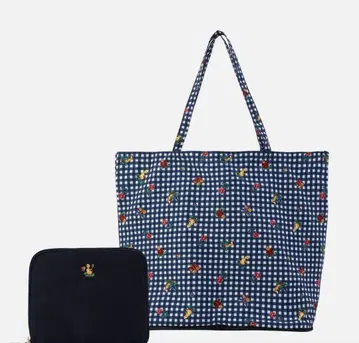 학교 페이 하이디 깅엄 체크 핸드폰 백 토트백