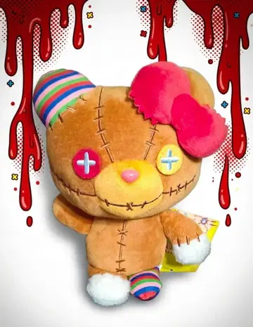 USJ 한정판 타이니 참 HELLO KITTY x CHUCKY 봉제 인형