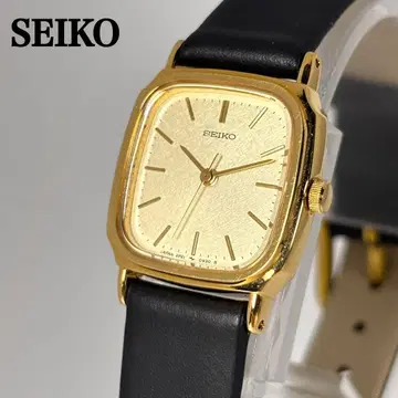 [ 작동 새상품 배터리 벨트 ] 올드 세이코 여성용 손목시계 렉탱귤러