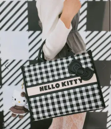 [ HELLO KITTY x VIS ] 리본 참 토트백