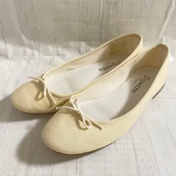 새상품급 레페토 Repetto 발레 슈즈 코튼 아이보리 36.5