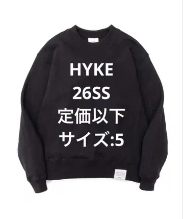 HYKE 26SS SWEAT SHIRT 맨투맨 셔츠 하이크
