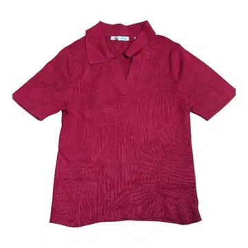 LEVI'S 빨간색 리브 반팔 피케 셔츠