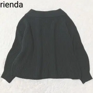 리엔다 니트 풀오버 하찌 보트넥 캐주얼 고급 블랙