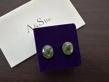 agete 아가트 K10 SV 그린 서펜틴 귀걸이 판매 인증서 포함