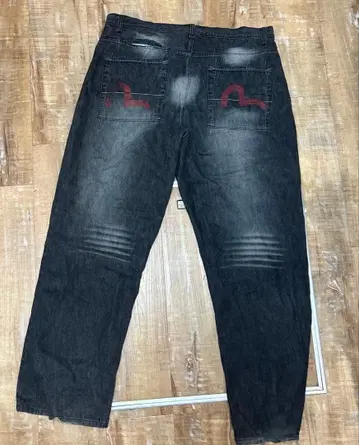 00s EVISU 40인치 배기 데님