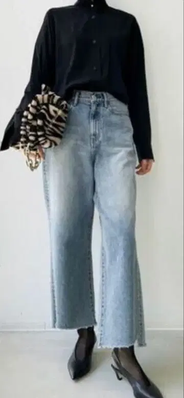 L'Appartement cropped wide denim 25
