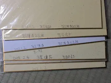 Bu님 오치아이 히로미쓰 친필 사인 색지