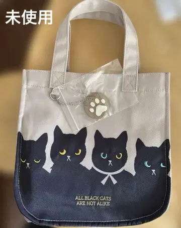 DHC 토트백 미니백 베이지 미사용품 고양이 패턴 발바닥