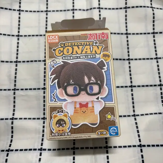명탐정코난 안기준 고양이 네코 망토 누이 봉제 키링 코난
