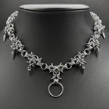[ chainmail ] unique necklace grunge y2k