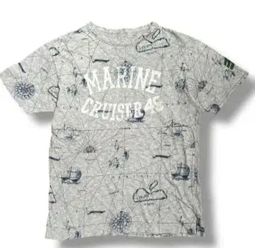 45R 앤티크 맵 T셔츠 사이즈 4