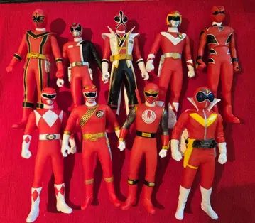 [ 새상품급 ] 레전드 슈퍼전대 히어로 시리즈 소프트 비닐 피규어 9체