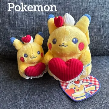 PIKACHU DINER 피카츄 다이너 봉제 인형 대와 소 2체 세트