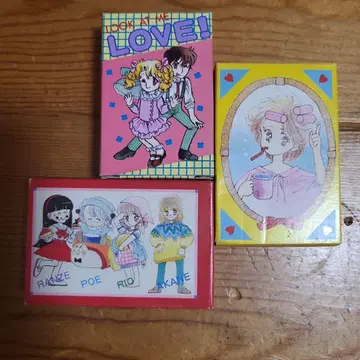 리본 나카요시 부록 카드놀이 쇼와 굿즈 3개 세트