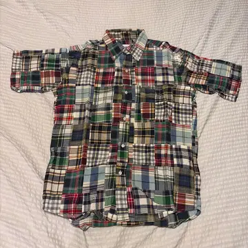 THE BAGGY 배기 패치워크 셔츠 마드라스 체크 셔츠 M