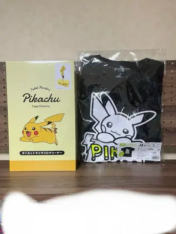 피카츄 캐릭터 롤 클리너 티셔츠 M 사이즈 블랙 묶음 판매